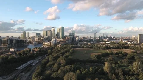 The Docklands in London Stock Footage 68080028