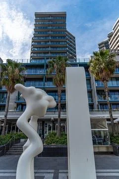 Docklands is a modern harbour development dominated by high-rises and popul.. Foto stock