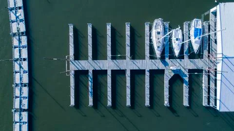 Docks from Above Stock Photos