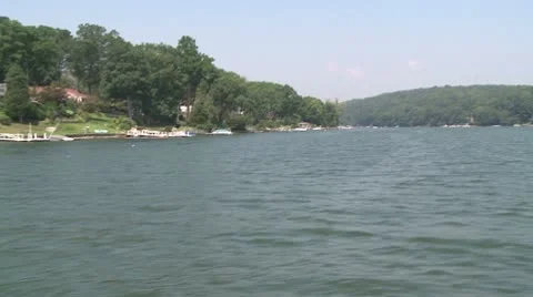 Docks along the river (2 of 2) Stock Footage 10683402