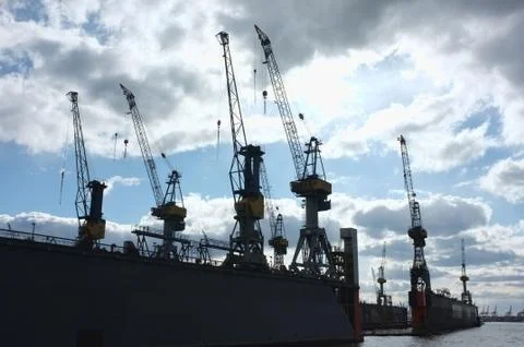 Docks in Hamburg Stock Photos