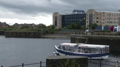 Docks Tour Boat Stock Footage 79734025
