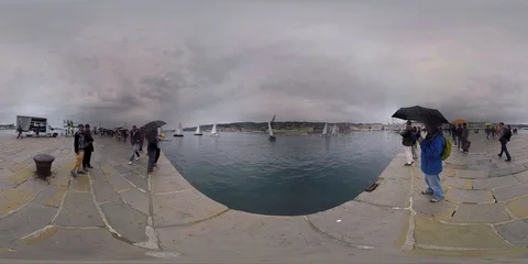 Docks Trieste Italy 360 VR Stock Footage 94838995