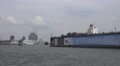 Docks viewing on boat trip round the Hamburg harbour HD Footage