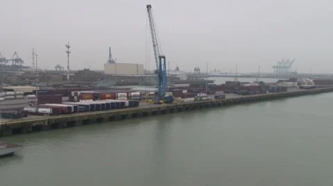 Docks - wide shot Video stock 32209803