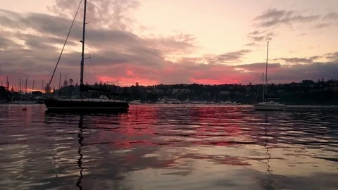 Docks/Harbour sunset with reflective water Stock Footage 76647014
