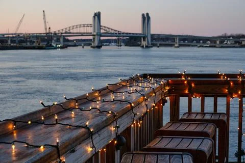 Dockside Christmas Lights 写真素材
