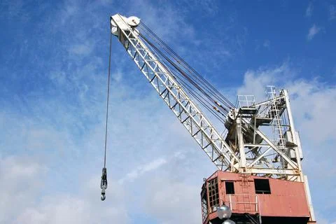Dockside Crane, Cardiff docks Stock Photos