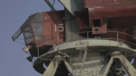 Dockside crane closeup Stock Footage 38086220