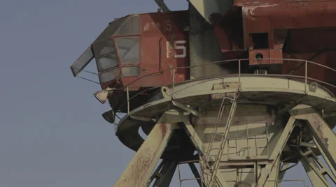 Dockside crane closeup Video stock 38086267