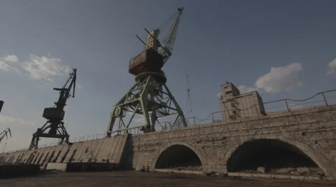 Dockside crane Stock Footage 38085620