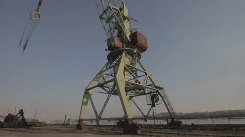 Dockside crane Stock Footage 38085765