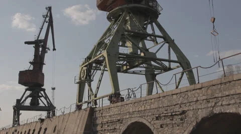 Dockside crane Stock Footage 38086276