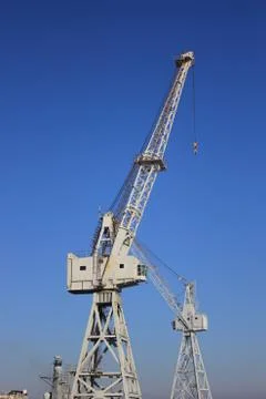 Dockside cranes Stock Photos