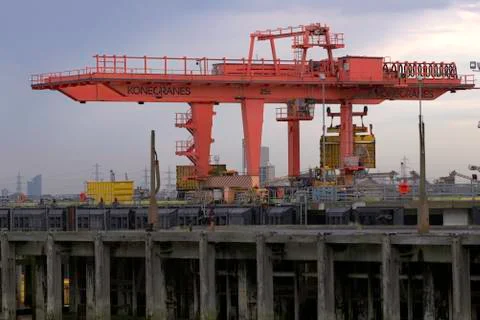 Dockside Gantry Crane Stock Photos