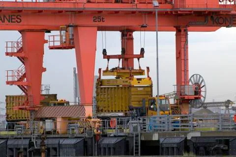 Dockside Gantry Crane Stock Photos
