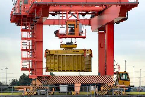 Dockside Gantry Crane Stock Photos