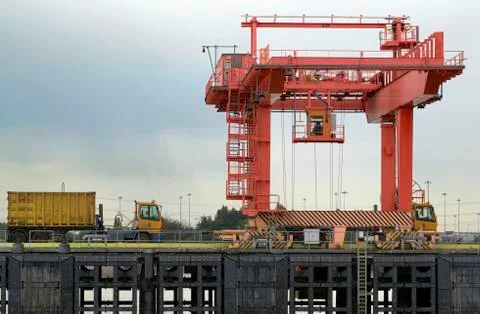 Dockside Gantry Crane Stock Photos