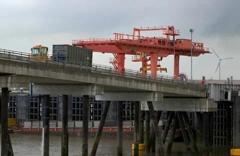 Dockside Gantry Crane Stock Photos