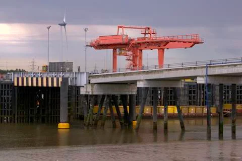 Dockside Gantry Crane Stock Photos