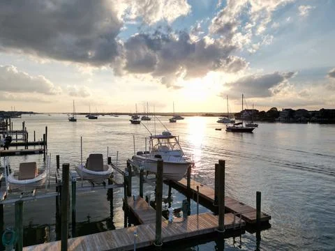 Dockside Sunset Stock-Fotos