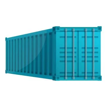 Dockyard cargo container icon, cartoon style Stock Illustration