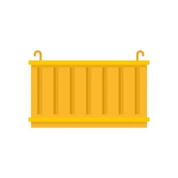 Dockyard cargo container icon flat isolated 스톡 일러스트