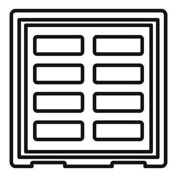 Dockyard cargo container icon, outline style 库存插图