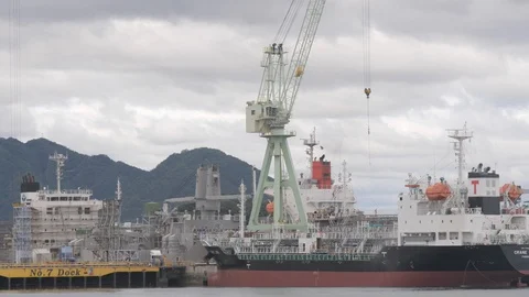 Dockyard with crane,Shimanami Kaido,Japan Stock-Footage 112630585