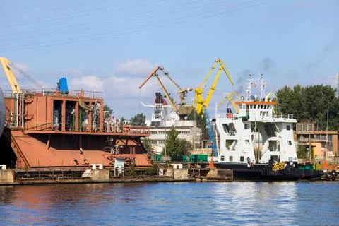Dockyard in Gdansk Stockfoto's