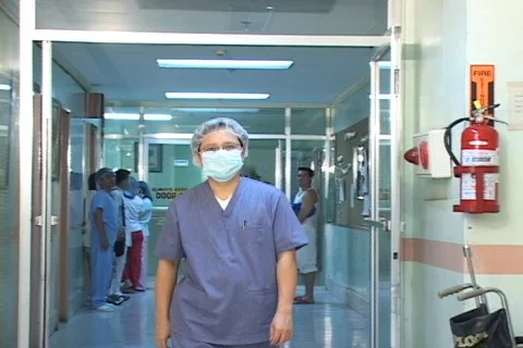 Doctor after the procedure Stock Footage 125619