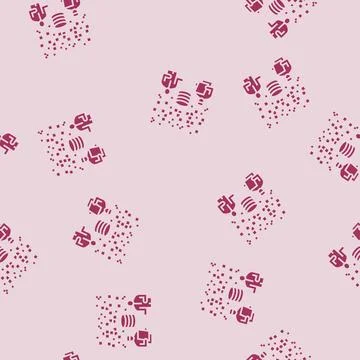 Doctor and patient interaction with data streams glyph seamless pattern Stock Illustration
