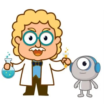 Doctor and Robot Stock Illustration