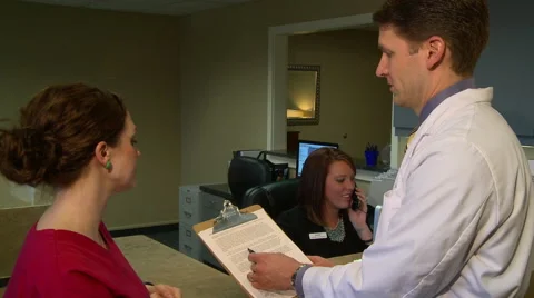 Doctor and staff notes 4 Stock Footage 50671493