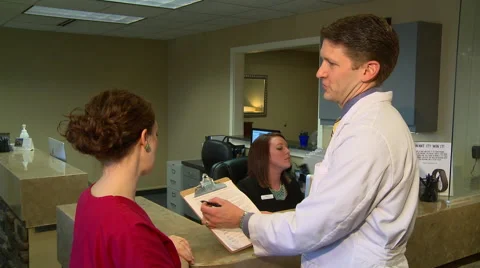 Doctor and staff notes Stock Footage 50671820