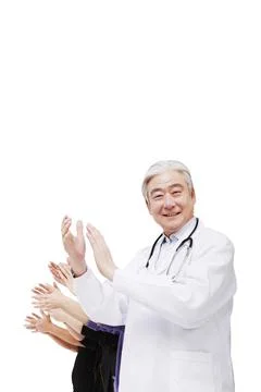 The doctor applausing Stock Photos