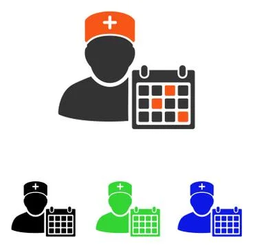 Doctor Appointment Flat Vector Icon イラスト素材