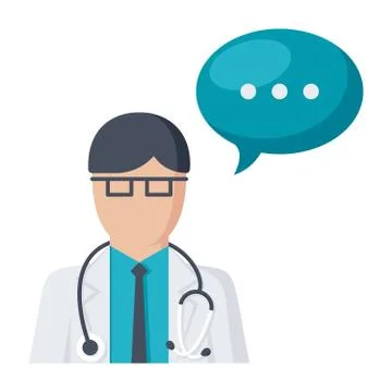 Doctor Ask Icon Stock Illustration