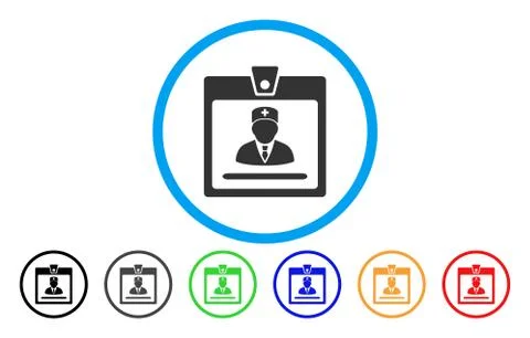 Doctor Badge Rounded Vector Icon イラスト素材