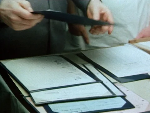 Doctor being interviewed about professionalism of nurses and doctors, UK 1978 Stock Footage 134031644