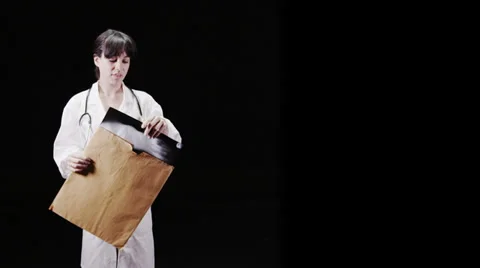 Doctor on black background Stock-Footage 32720962