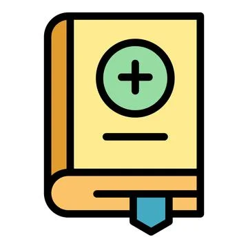 Doctor book icon vector flat Stock Illustration