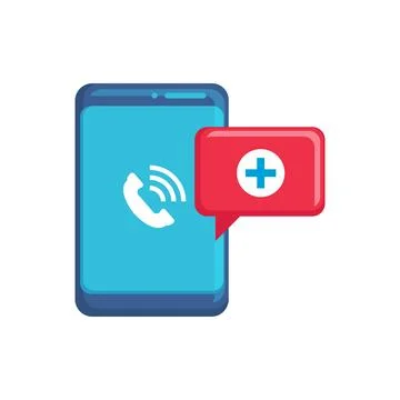 Doctor call vector illustration in flat style design Stock Illustration