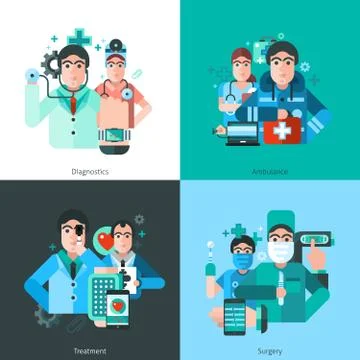 Doctor Character 2x2 Images Illustrazione stock