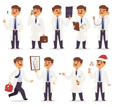 Doctor character vector isolated Stock Illustration