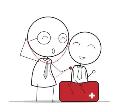 Doctor Check Stock Illustration