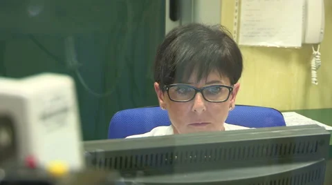 Doctor checking data on a screen Stock Footage 45898644