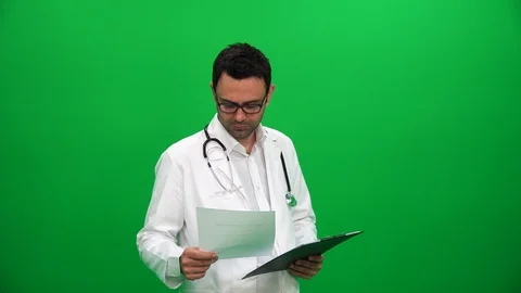 Doctor Checking Medical Records Stock Footage 88652021