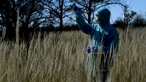 Doctor is checking a sample Stock Footage 143156304