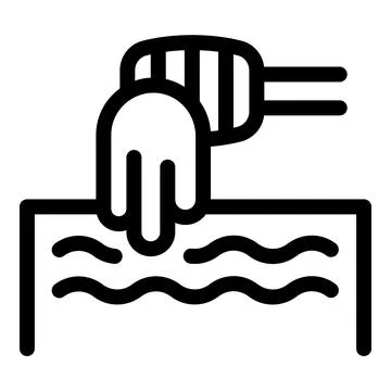 Doctor checking water temperature before hydrotherapy session Stock Illustration
